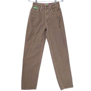 EMPYRE Tori Corduroy Skate Pants Women 0 Straight Leg Baggy Y2K 90s Tan Khaki‎